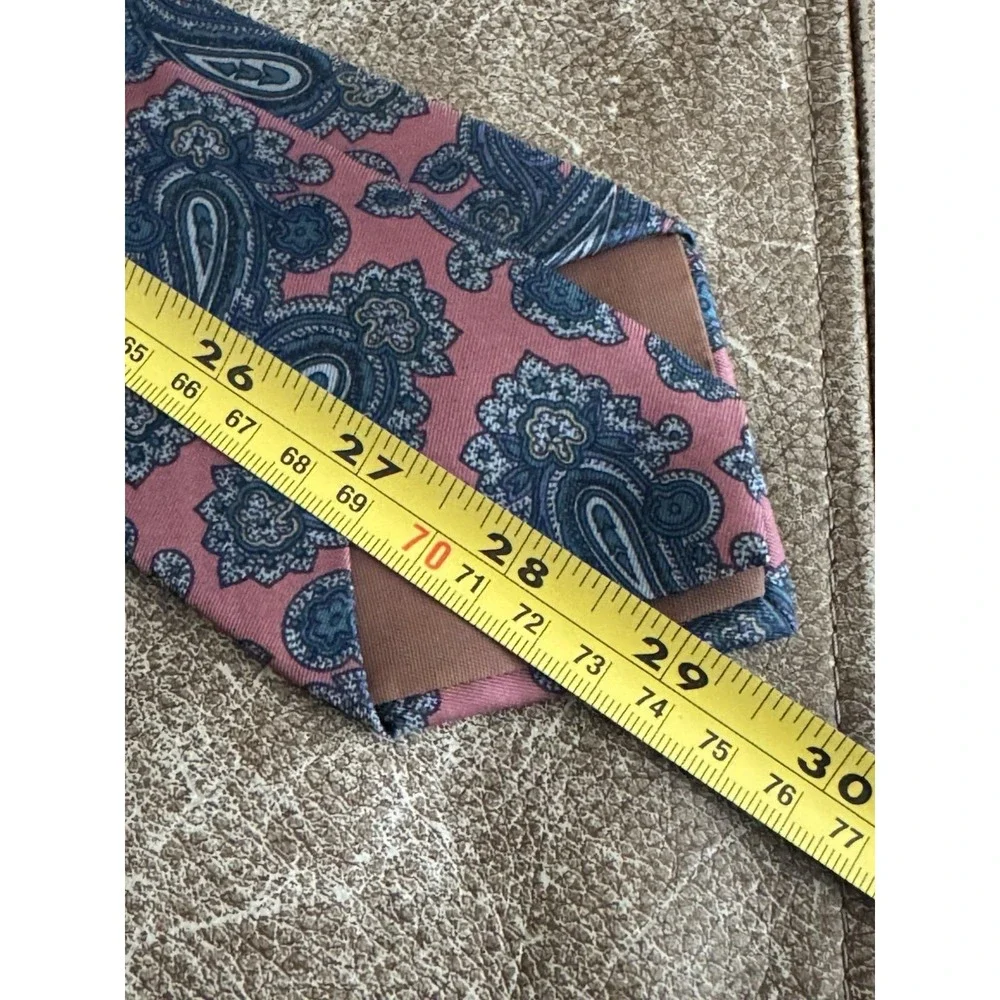 Bert Pulitzer Blue Green 100%‎ Silk Men's Neck Tie Foleys Blue Pink Paisley